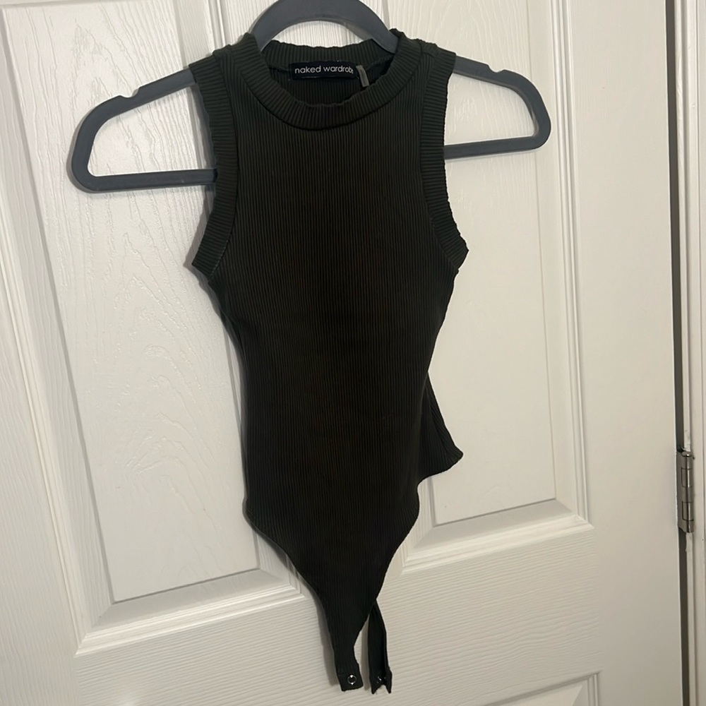 Green Naked Wardrobe ribbed bodysuit